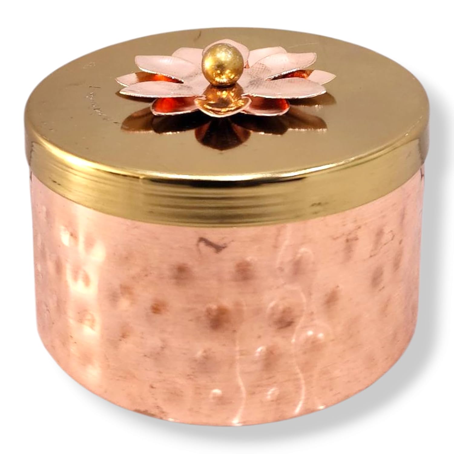 Elegant Copper & Gold Iron Storage Box (250 ML)